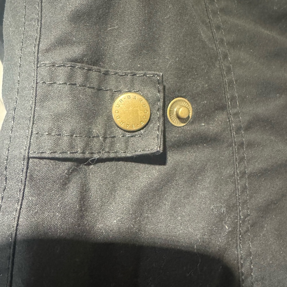 Barbour Black Utility Jacket with Patterned Lining - image 6